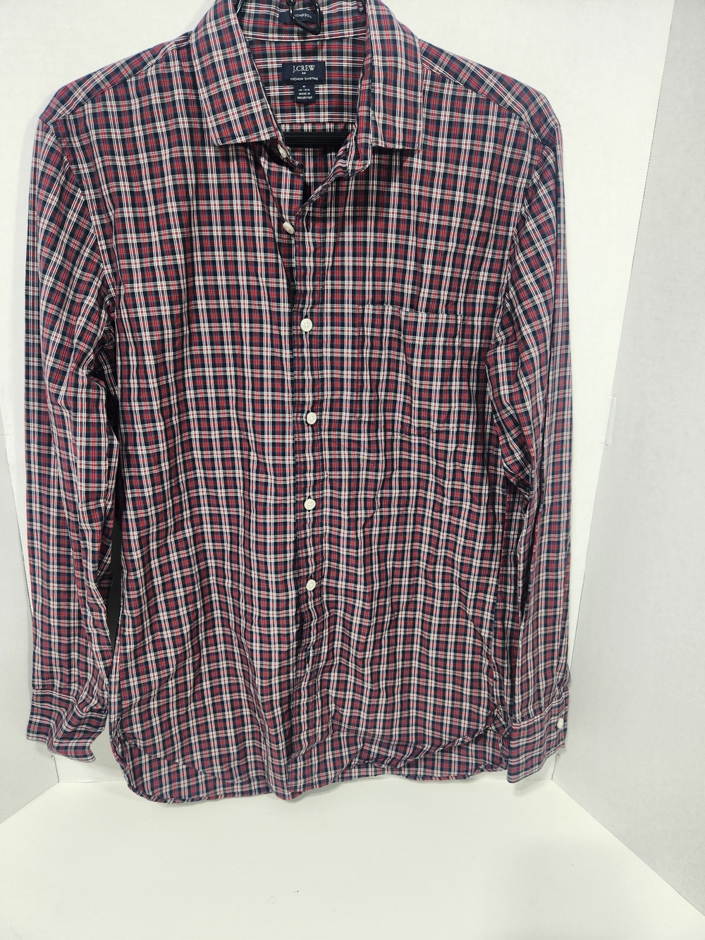 J.Crew Men’s Red Plaid Button-Down Shirt